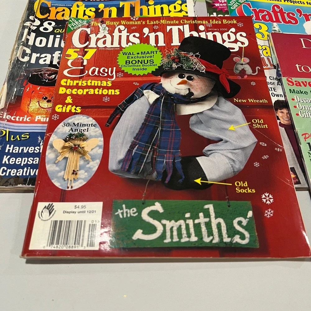 Crafts 'n Things Magazine Lot‎ of 10+ Mixed Christmas Halloween Crafts